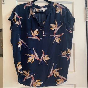 Amour Vert silk Renata blouse - Birds of Paradise